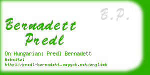 bernadett predl business card